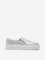 LUNA BLU Silver Solid Slip-On Shoes