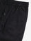 Y&F Kids Black Solid Mid-Rise Cotton Blend Joggers