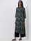 Utsa Indigo Botanical Design A-Line Kurta