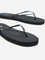 LUNA BLU Black Glossy Thong-Strap Flip-Flop