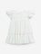 HOP Kids Off-White Embroidered Tiered Dress