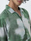 Nuon Green Tie-Dye Printed Relaxed-Fit Shirt