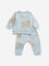 HOP Baby Mint Animal Printed Cotton T-Shirt with Pants Set