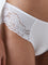 Wunderlove White Floral Lace Design Ribbed Brief