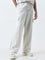 Nuon Off-White Relaxed-Fit Mid-Rise Cotton Blend Chinos