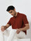 WES Casuals Rust Slim-Fit Cotton Blend Polo T-Shirt