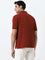 WES Casuals Rust Slim-Fit Cotton Blend Polo T-Shirt