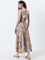 Bombay Paisley Beige Printed A-Line Dress