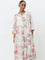 Zuba Off-White Floral A-Line Kurta