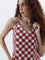 Bombay Paisley Red Checkered A-Line Dress