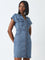 Nuon Blue Denim Shirt Dress