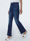 LOV Dark Blue Washed Straight - Fit High - Rise Jeans