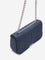 LOV Dark Blue Chain-Detailed Sling Bag