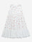 Utsa Kids White Floral Printed Cotton Tiered Dress (8-14 Years)