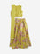 Utsa Kids Yellow Floral Printed Ghagra, Choli with Dupatta Set (8-12 Years)