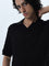 ETA Black Knitted Slim-Fit Cotton T-Shirt