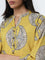 Utsa Yellow Bird Printed Straight Cotton Kurta