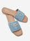 LUNA BLU Blue Schiffli Detailed Slides