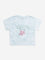 HOP Kids Light Blue Floral Printed Cotton T-Shirt