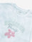 HOP Kids Light Blue Floral Printed Cotton T-Shirt