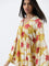 Utsa Yellow Floral Printed A-Line Dress