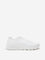 LUNA BLU White Perforated Design Lace-Up Sneakers