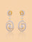 Dual Spiral Drop Earrings with Lab Diamond