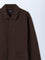 Ascot Brown Relaxed-Fit Cotton-Blend Jacket