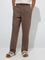 ETA Brown Relaxed-Fit Mid-Rise Cotton-Blend Chinos