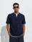 ETA Navy Solid Relaxed-Fit Cotton T-Shirt