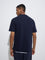 ETA Navy Solid Relaxed-Fit Cotton T-Shirt
