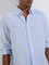Ascot Light Blue Striped Relaxed-Fit Linen Shirt