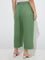 Diza Green Solid Ethnic Pants
