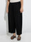 Diza Black Solid Ethnic Pants