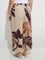 Diza Beige Tropical Detailed Ethnic Pants