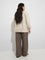 Gia Taupe Solid High-Rise Cotton Pants
