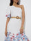 Bombay Paisley White Floral Cotton One-Shoulder Dress