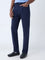 Ascot Dark Blue Relaxed-Fit Mid-Rise Trousers