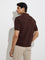 Ascot Dark Brown Textured Relaxed-Fit Cotton-Blend T-Shirt
