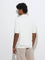 Ascot Ivory Knit-Textured Relaxed-Fit Cotton-Blend Shirt