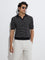 Ascot Black Striped Relaxed-Fit Cotton-Blend Polo T-Shirt