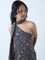Bombay Paisley Black Printed One-Shoulder Dress