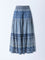 Bombay Paisley Indigo Printed Tiered Cotton Skirt