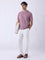 ETA Dusty Pink Woven-Textured Relaxed-Fit Cotton T-Shirt