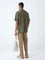 ETA Olive Self-Textured Relaxed-Fit Cotton-Blend T-Shirt