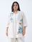 Diza Off-White Floral Embroidered Tunic