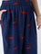 Diza Navy Flamingo Pattern Pants