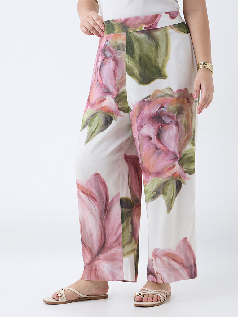 Diza Multicolour Floral Design Pants