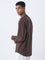 ETA Dark Brown Striped Relaxed-Fit Cotton Shirt