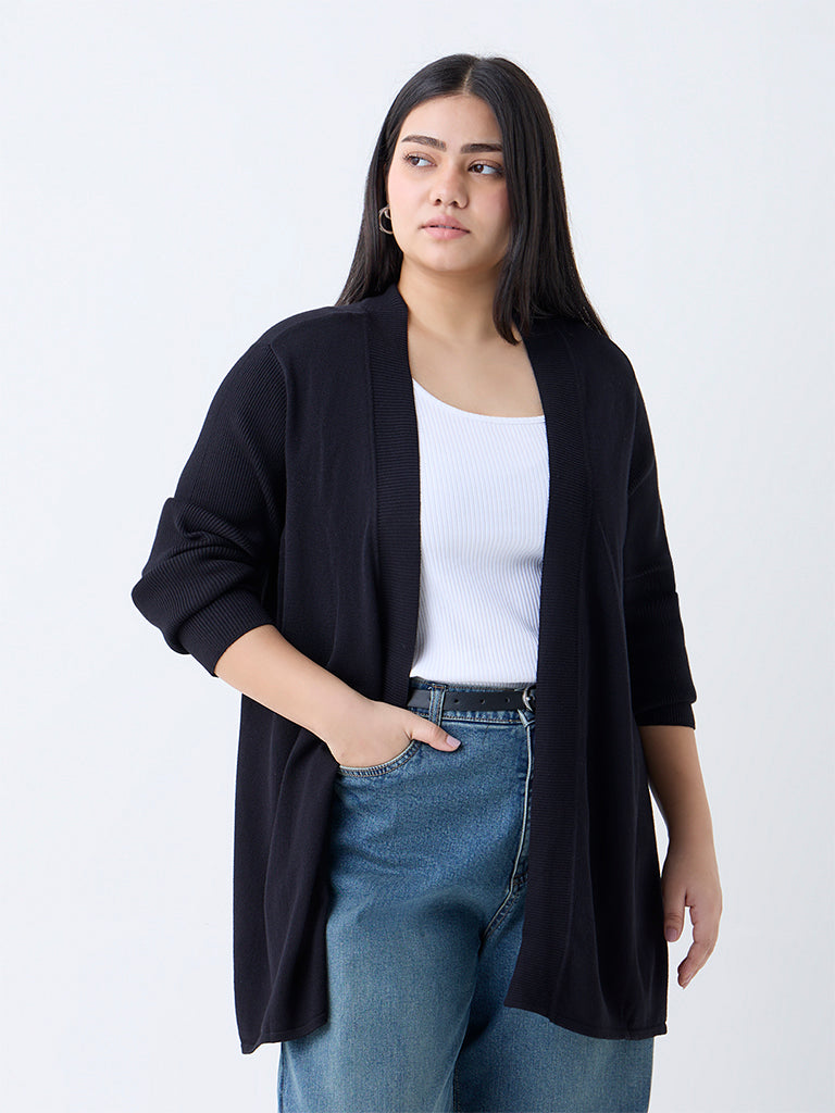 Gia Black Solid Shrug